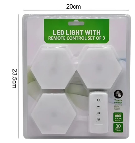 Luz Led X 3 Lámpara Adhesiva